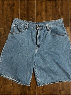 Long Classic Blue Denim Shorts